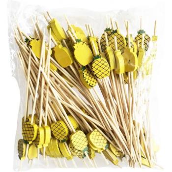Juego de 100 palitos de bambú para frutas