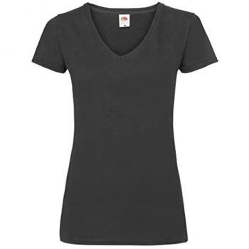 Black Women's V-Neck Short Sleeve T-Shirt