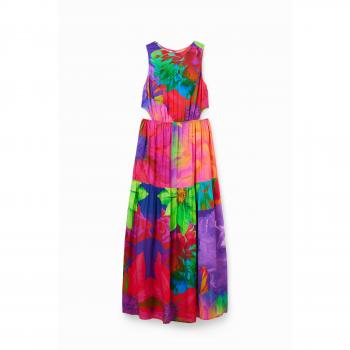 Vestido Maxi Desigual Sandall mujer multicolor con corte y escote