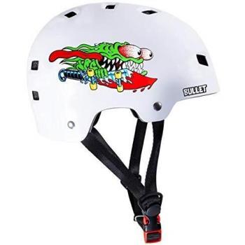 Bullet x Santa Cruz Kid’s Skater Slasher – White/Green/Red, Size 49-54