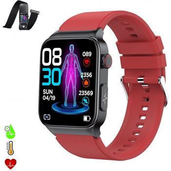 Smartwatch E500 con función de glucosa en sangre, monitor de tensión y oxígeno. ECG en pecho