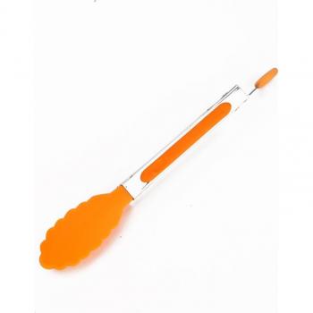 Dual‑Material BBQ Serving Tongs – Silicone Grip & Metal Handle