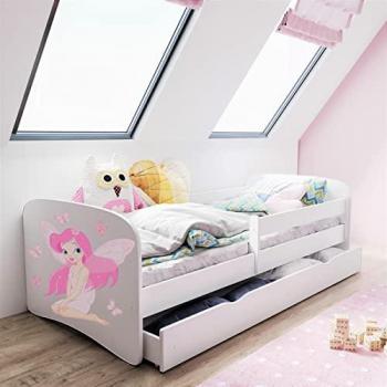 Lit Enchanté Fée et Papillons 160/80 avec Matelas