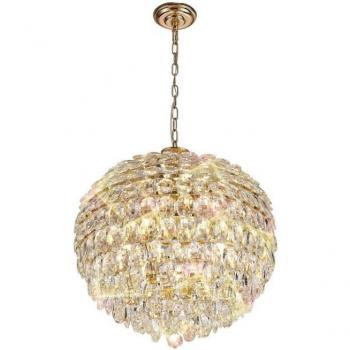 Plafonnier Inspired Diyas Coniston 9 ampoules or français cristal