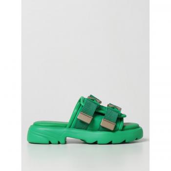 Bottega Veneta Sandali Flash in gomma e tela Verde Taglia 39