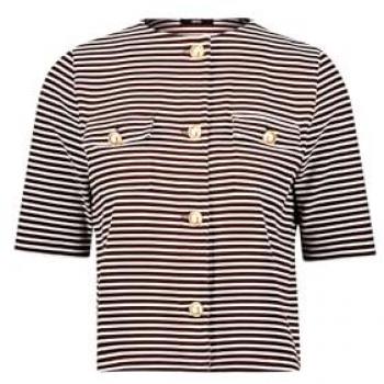 Zero Ripp-Optik Jacke mit 1/2-Arm in Mittelbraun, Größe 34