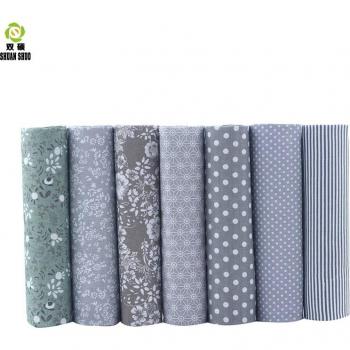 Tissu coton gris, 7 pièces patchwork 50cm x 50cm A1-7-7