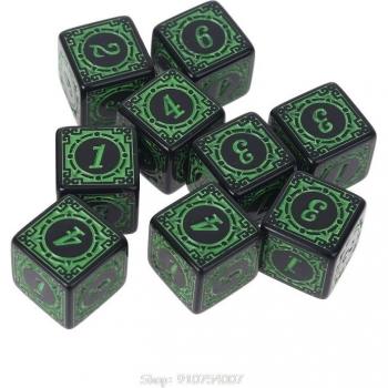 10 Pcs Square Edged 6 Sided Dice