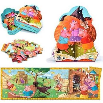 Djeco Puzzle 24p Les 3 Petits cochons