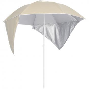 VidaXL Sand Beach Umbrella with Side Walls 215 cm