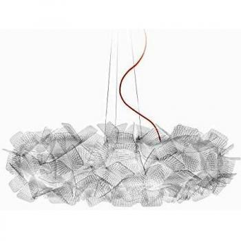 Slamp Clizia Pixel Ceiling Lamp, Red Cable, Ø 78 cm