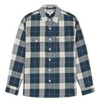 Wrangler Verde 2XL Camicia a Maniche Lunghe 11235797