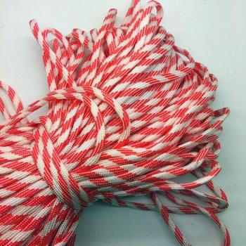 Pulsera Paracord Rojo-Blanco 7 Filamentos – 10 Yardas/Lote