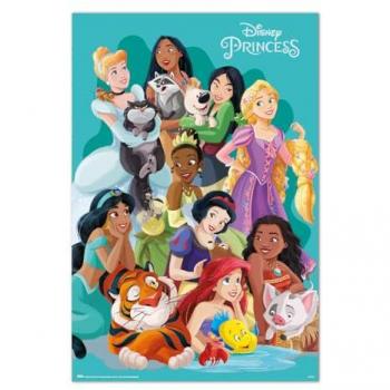 Decoración de Pared: Princesas Disney y Mascotas en Formato Grande