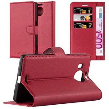 Funda con Cierre Magnético para Nokia Lumia 950 XL en Rojo Carmín