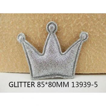 10 Pcs Crown Shape Cloth Patches for Handmade Crafts, 80*60mm