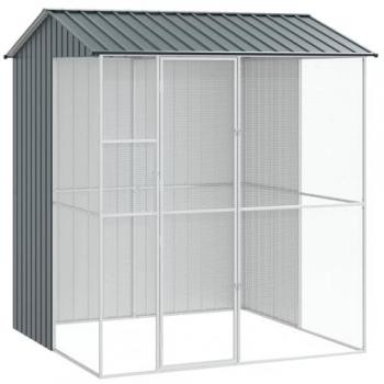 Gabbia Uccelli Antracite 215x210x247cm Acciaio Poncato