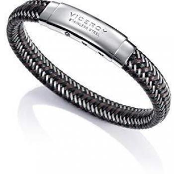 Pulsera Viceroy de Acero y Piel para Hombre 75068P01011
