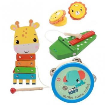 Fisher-Price Holzspielzeug Musikinstrumente 5er Set