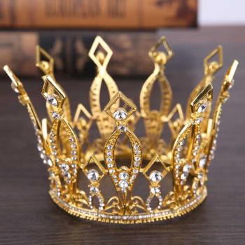 Golden Baroque Crown Hair Accessory