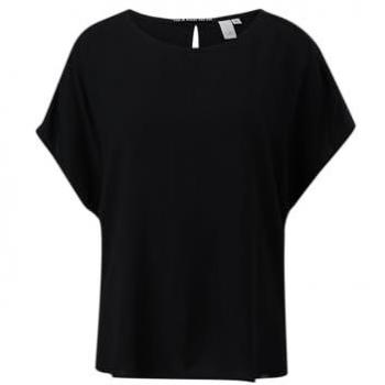QS Damenbluse mit Allover-Print, Schwarz, Nummer 38