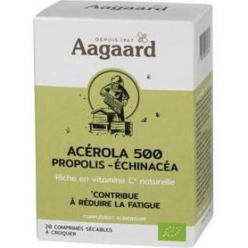 Aagaard Fórmula Acérola-Propóleo-Equinácea 500 mg (20 tabletas)