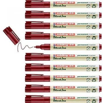 Edding 25 EcoLine Permanentmarker – Rot, langlebig, rund