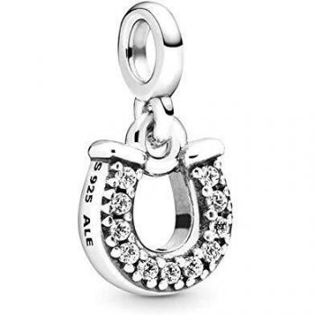 Pendentif fer à cheval Pandora ME 798379CZ – porte-bonheur argenté (0,7 × 0,2 × 0,7 cm)