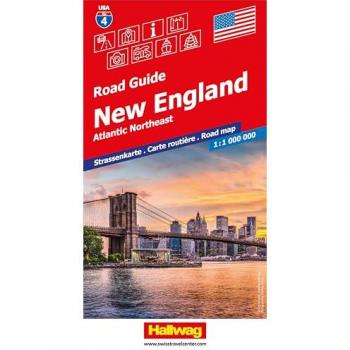 Hallwag Strassenkarte USA New England 1:1 Mio.