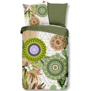 Set Biancheria da Letto HIP Mako Satin Verde 3 Pezzi