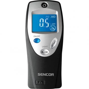 Sencor Sca Ba02 – Testeur électronique d’alcool – LED – 0,2 % – Noir/Argent
