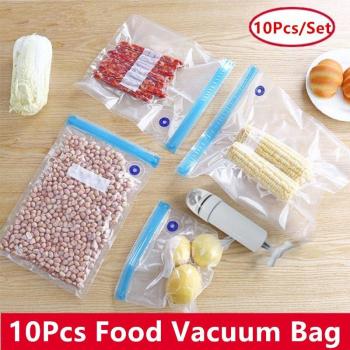 Bolsa de Alimentos Sellada al Vacío Reutilizable 10 Piezas