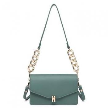 Metal Ring Aqua Shoulder Tote – JFY