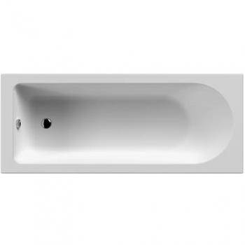 NUIE 1700mm x 750mm Round Single Ended Straight Shower Bath with Leg Set