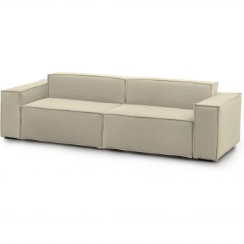 Sofá Mod 3 Plazas Dmora – Diseño Italiano, Dimensiones 260×95×70 cm, Color Beige