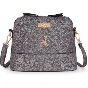 Sac à bandoulière en cuir PU avec jouet cerf pour femmes