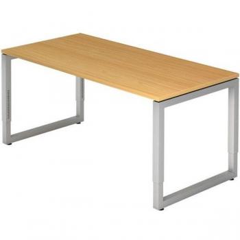 Faggio Argento Scrivania 160x80 regolabile in altezza