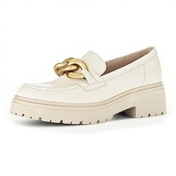 Gabor Damenbest Fit Slip-Ons in Panna Gold Matt