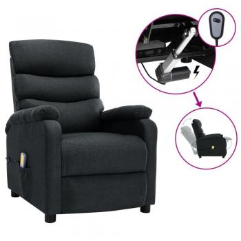 Fauteuil électrique de relaxation gris foncé