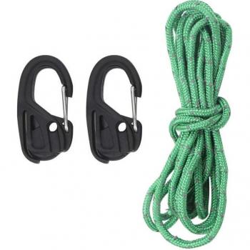 2PCS Plastic Tent Cord Tightener with Carabiner