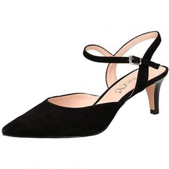 CAPRICE Damen Gillian Slingback Pumps, Schwarz (Black Suede 4), 40 EU