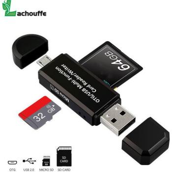 Micro USB OTG 2 in 1 Adapter mit SD-Kartenleser für Android-Tablets und PCs