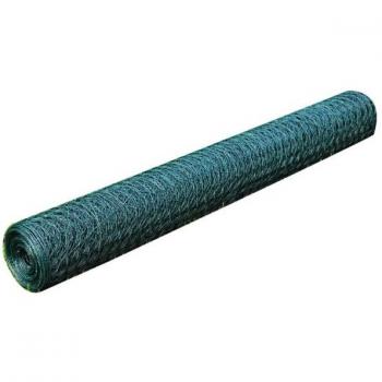 Malla de Alambre Galvanizado 25x0,75 m con Recubrimiento Verde