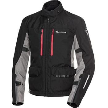 Pharao WP Tour-Jacke M – Schwarz/Grau/Blau für Motorradfahrer