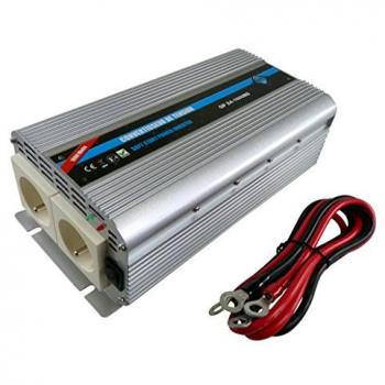 Convertisseur de Tension 24/220 V 1000 W + 2 Prises Secteur