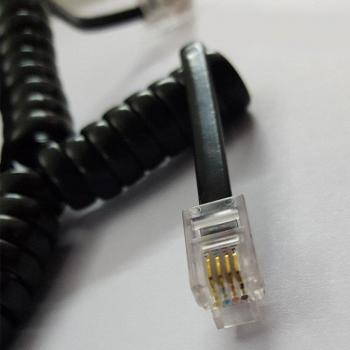 Récepteur Téléphone Résistant, Ligne Inflexion, Câble Double Fil, Compatibilité Élevée pour Bureau à Domicile