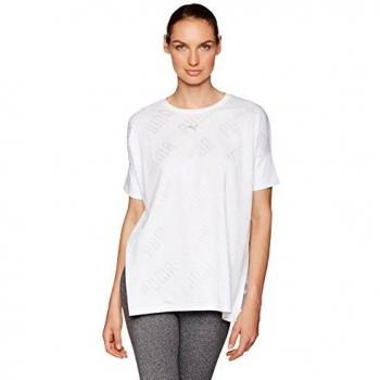 Puma En Pointe Damen T-Shirt Crew-Hals Weiß Größe 40 EU / 12 UK