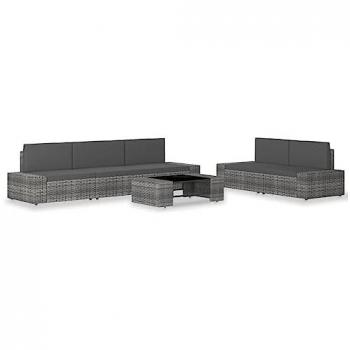 Polished Rattan Vida XL 6‑Piece Lounge Kit