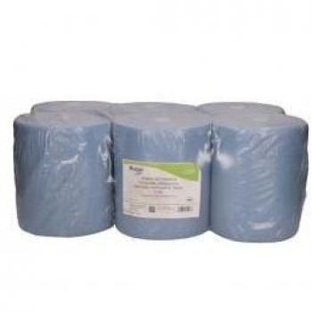 Papel secamanos Bunzl greensource 2 capas celulosa reciclada azul 212 mm x 140 mt con sistema autocorte
