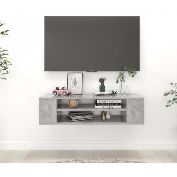 Mobile Porta tv Sospeso, Armadietti a Parete per tv Grigio Cemento 100x30x26,5cm Truciolato Vidaxl